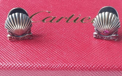 Cartier - 800 Silver - Brooch Ruby