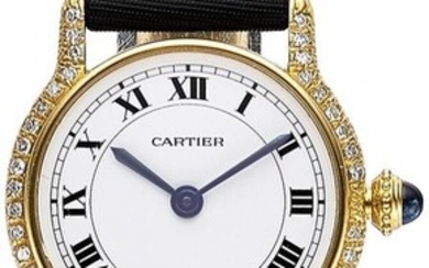 Cartier Diamond, Gold Watch Case: 21 mm, round