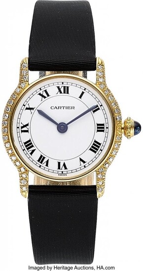 Cartier Diamond, Gold Watch Case: 21 mm, round