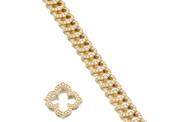 Cartier, Diamond bracelet, 'C de Cartier', and pendant