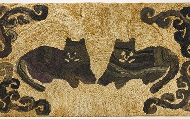 Cats Hooked Rug