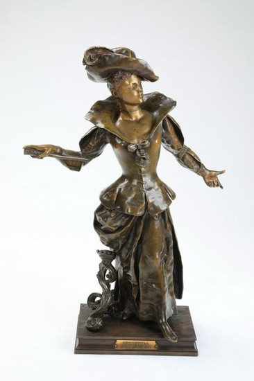 Charles Vital-Cornu (French) signed bronze sculpture
