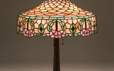 Chicago Mosaic Leaded Glass Lamp c1910