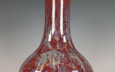 China, flambé-glazed bottle vase, ca. 1900