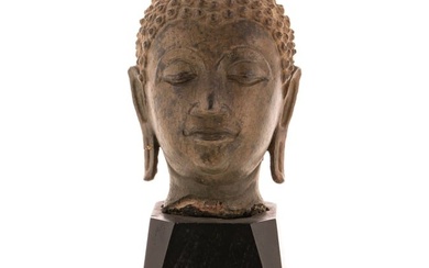Chinese Bronze Head of Buddha