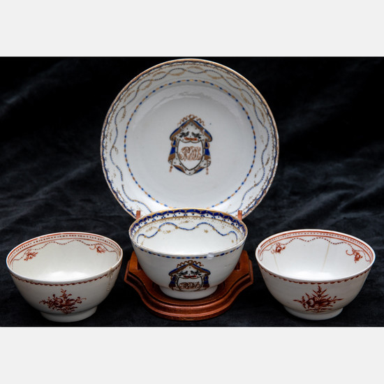 Chinese Export Porcelain Cup and Saucer