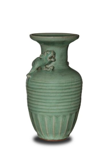 Chinese Longquan Celadon Vase, Song or Yuan
