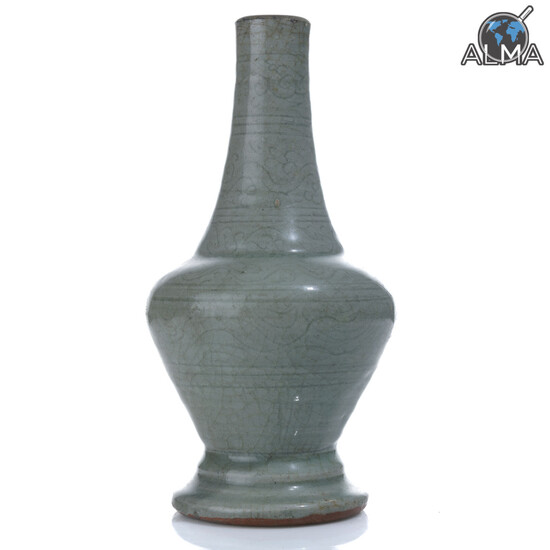 Chinese Vase w/ Celadon Glazing, Yuan Dynasty (1271-1368)