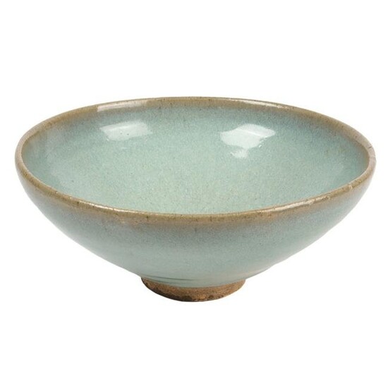 Chinese large celadon blue crackle glaze pottery Jun
