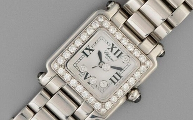 Chopard, Stainless Steel and Diamond Happy Sport Square