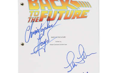 Christopher Lloyd, Thomas Wilson & Lea Thompson Signed "Back to the Future" Movie Script (JSA)