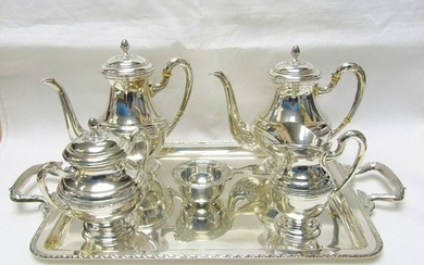 Coffee and tea service - .915 silver - 1.820 gr. - Spain - mid 20th century