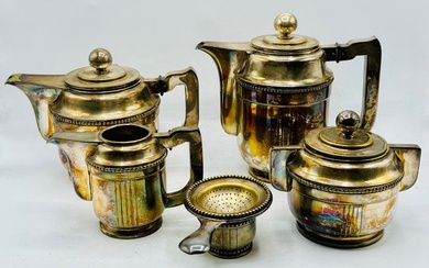 Coffee service - Art Deco - Silvered bronze