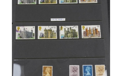 Collection of British mint and used stamps arranged in five ...