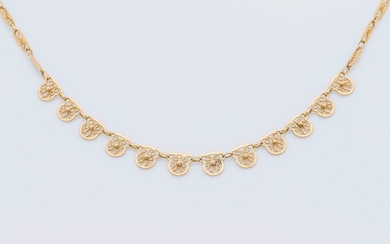 Collier collerette or jaune 18 carats (750...