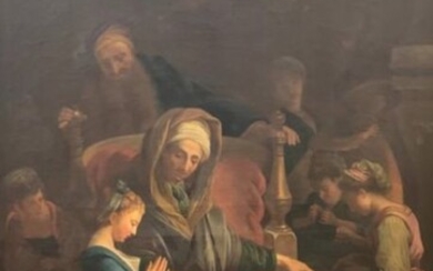 Continental School, XIX century - Saint Anne Teaching the Virgin to Read, after Jean-Baptiste Jouvenet
