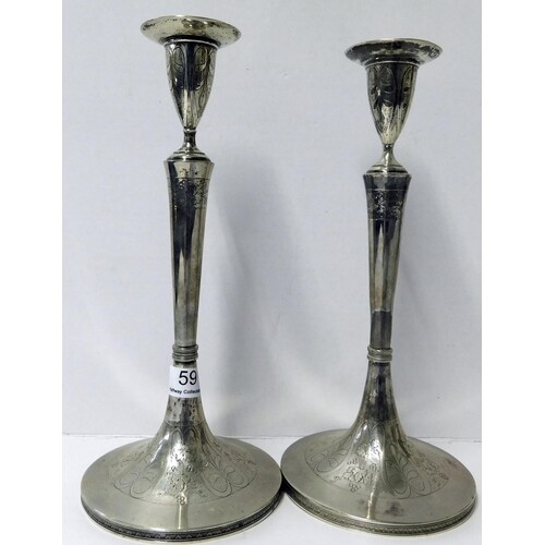 Continental Silver candle sticks marked for Austria-Hungary ...