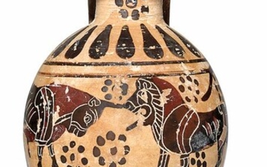 Corinthian Terracotta Aryballos - 10×0×0 cm