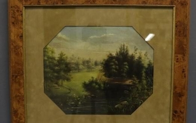 Country Bridge Oil Painting