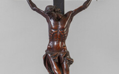 Cristo, scultura in bosso con altarolo, sec.XVIII Cristo cm.18x29