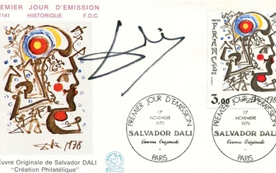 DALI SALVADOR: (1904-1989) Spanish Surrealist Painter. Signed First Day Cover featuring a colour ima...