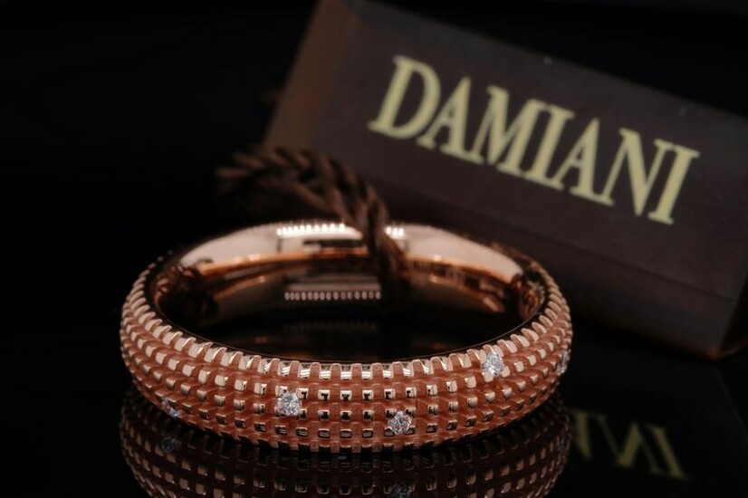 Damiani 18K Rose Gold 9-Diamond Metropolitan Ring