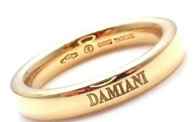 Damiani 18k Yellow Gold 3.5mm Band Ring Sz 6.5