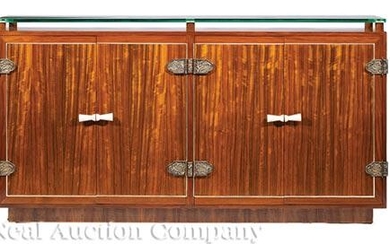 David Wider Paldao Wood and Glass Bar Cabinet