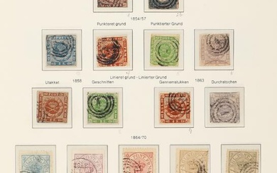 Denmark. 1851–1986. Very well filled collection in a Leuchtturm album, the earliest...