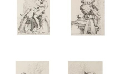 Domenico de Rossi, four engravings on laid paper