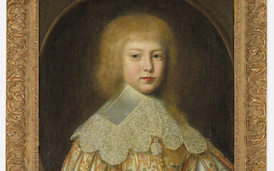 ÉCOLE FRANÇAISE DU XVIIe SIÈCLE, ENTOURAGE DES FRÈRES LE NAIN, Portrait d'un jeune garçon au col en dentelle