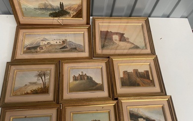 ENSEMBLE de dix aquarelles, paysages italiens... - Lot 59 - Beaussant Lefèvre & Associés