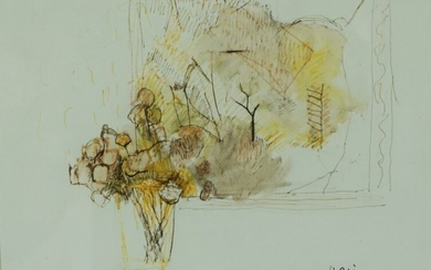 Earl George A Haig (The Earl Haig 1918-2009) OBE DL MA ARSA, "Autumn Flowers", Watercolour, Signed
