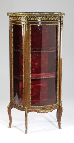Early 20th c. French bronze mounted vitrine