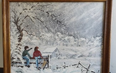 Edith F. Boothe, Snow and Fun, 1990, Acrylic Painting