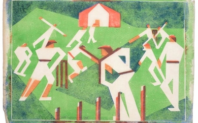 Edith Lawrence (1890-1973) ''Cricket'' Signed, inscribed and numbered 13/25, linocut,...