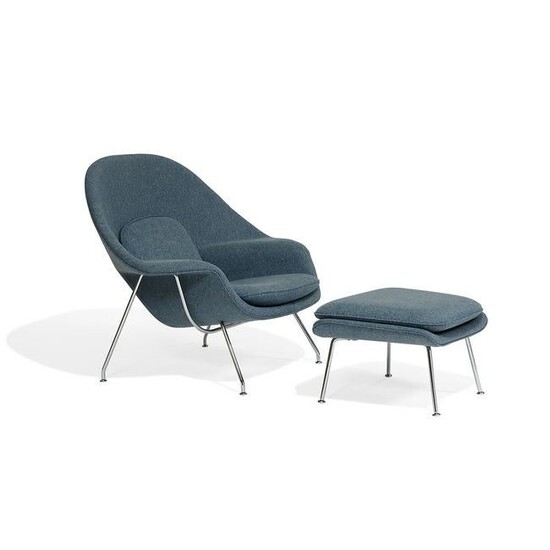 Eero Saarinen, Knoll Womb chair and ottoman chair