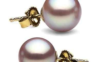 Elite Collection Lavender Freshwater Pearl Stud Earrings, 10.0-10.5mm