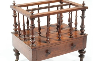 English Carved Rosewood Canterbury