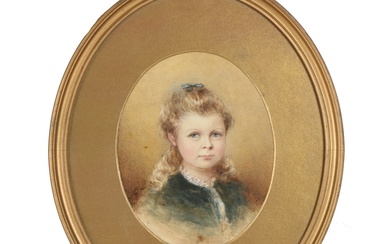 English School (19th Century) Portrait of a Young Girl from...
