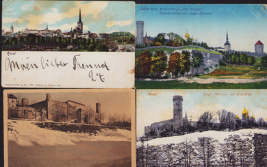Estonia, Russia Group of postcards - Tallinn, Reval - Toompea loss - Riigikogu, "Pikk Hermann" & Katedraal, Roosi-kants (4)