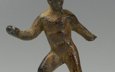 Etruscan Bronze votive of standing Herakles, 7, 5 cm EX-PIERRE BERGÉ