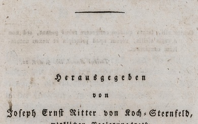 Europe - Autriche - Koch-Sternfeld, Joseph Ernst von. Salzbourg et Berchtesgaden dans des contributions historiques,...
