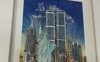 FAZZINO STYLE 'LADY LIBERTY' 3D POP UP ART TWC NYC McGee American, Lady Liberty Signed: McGee