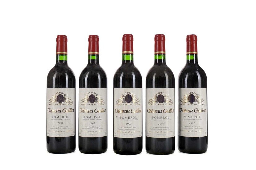 FIVE BOTTLES OF CHATEAU GUILLOT 1997