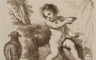 FRANCESCO BARTOLOZZI Florence (1725) / Lisbon (1815) "Boy with sheep"