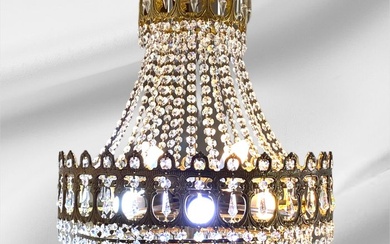 Fantástica Lámpara Araña - Estilo Imperio - Ceiling lamp - Bronze, Swarovski Crystals - 08 Light Bulbs