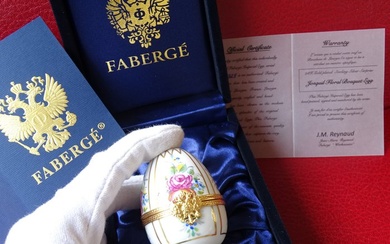 Figure - House of Faberge - Imperial Egg - Surprise Egg - Boxed -Certificate of Authenticity - Gold finished