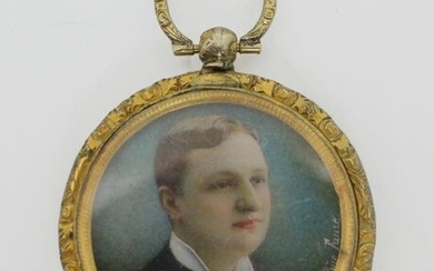 Fine Miniature Portrait by HÃ©lÃ¨ne Faure (1878-1932)