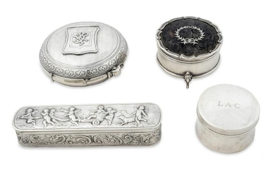 Four European Silver Table Articles Diameter of first 3